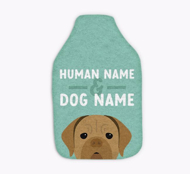 Human and Dog Names: Personalised {breedFullName} Hot Water Bottle